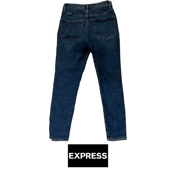 Express | Pearl Button High Waisted Skinny Jeans | Size 4S - Picture 3 of 4